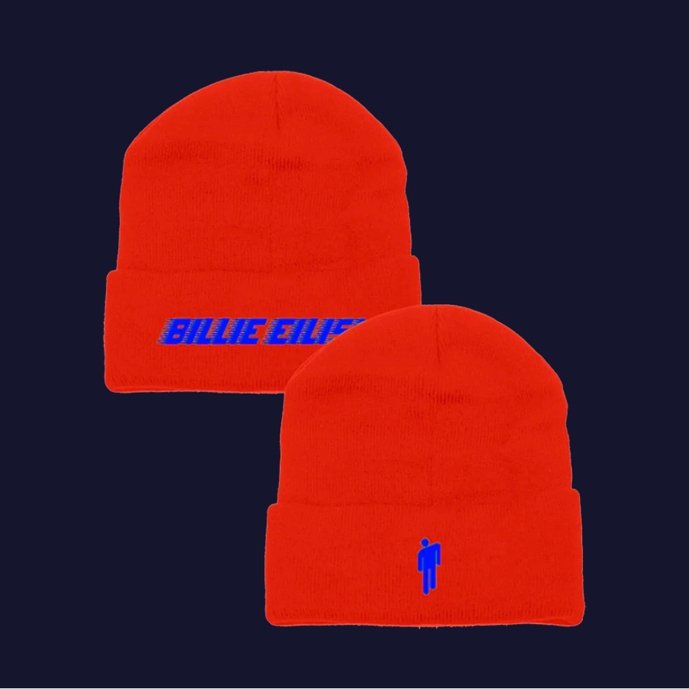 NWT Billie Eilish Racer Red Beanie